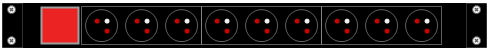 Rack PDU 9 Way Euro